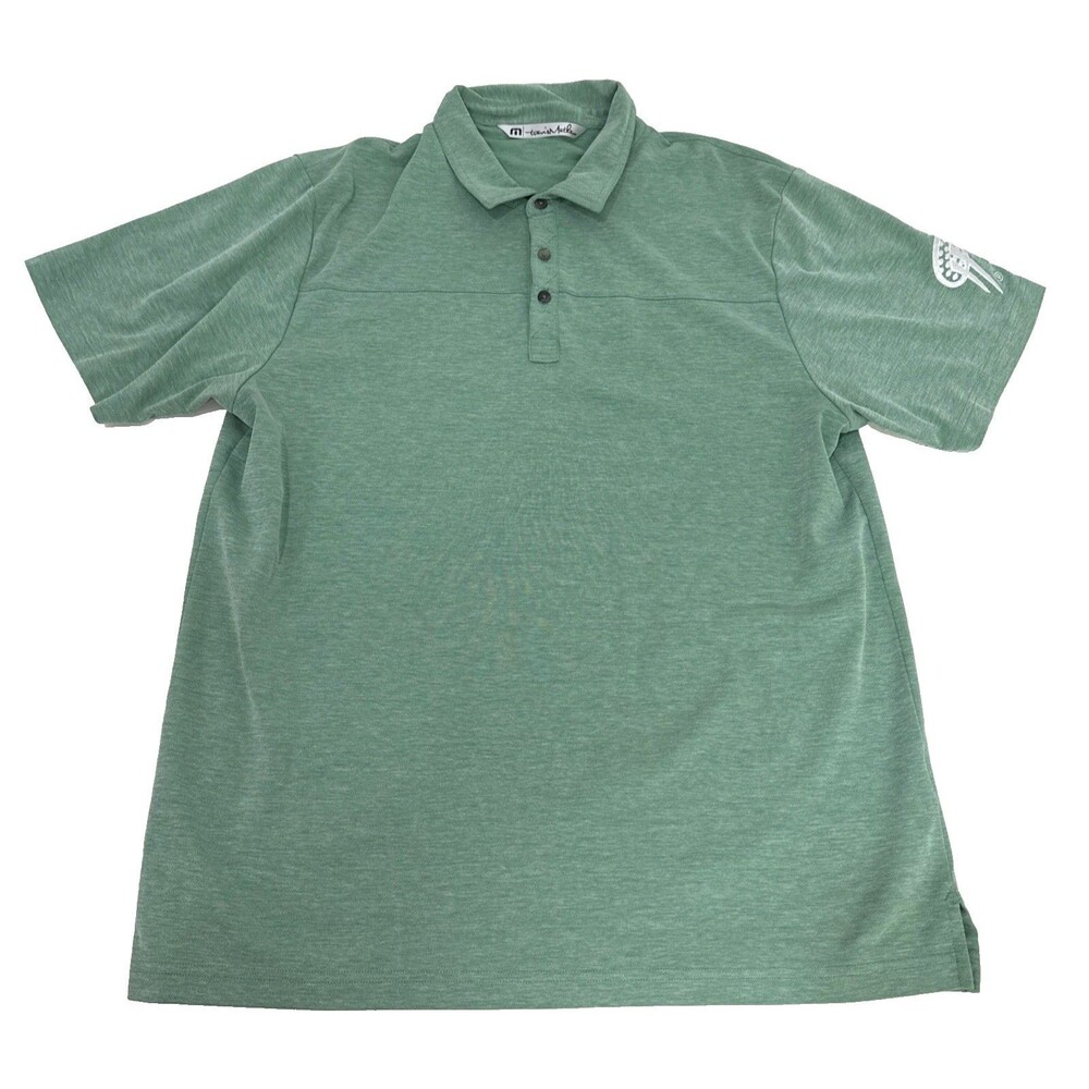 Travis Mathew Short Sleeve Golf Polo Shirt Green Mens Size XL